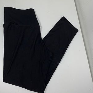 Black Crisscross Front Leggings